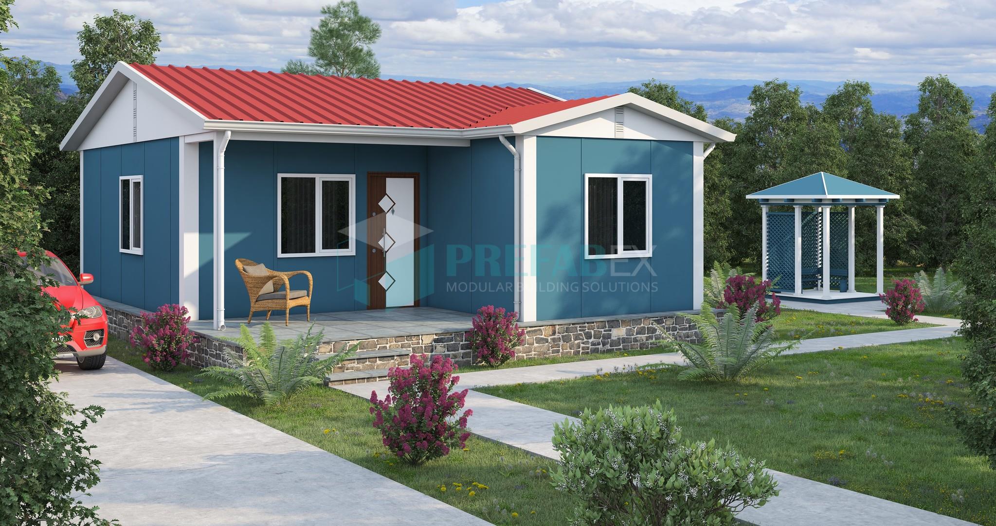 Low Cost Prefabricated House -54 m²